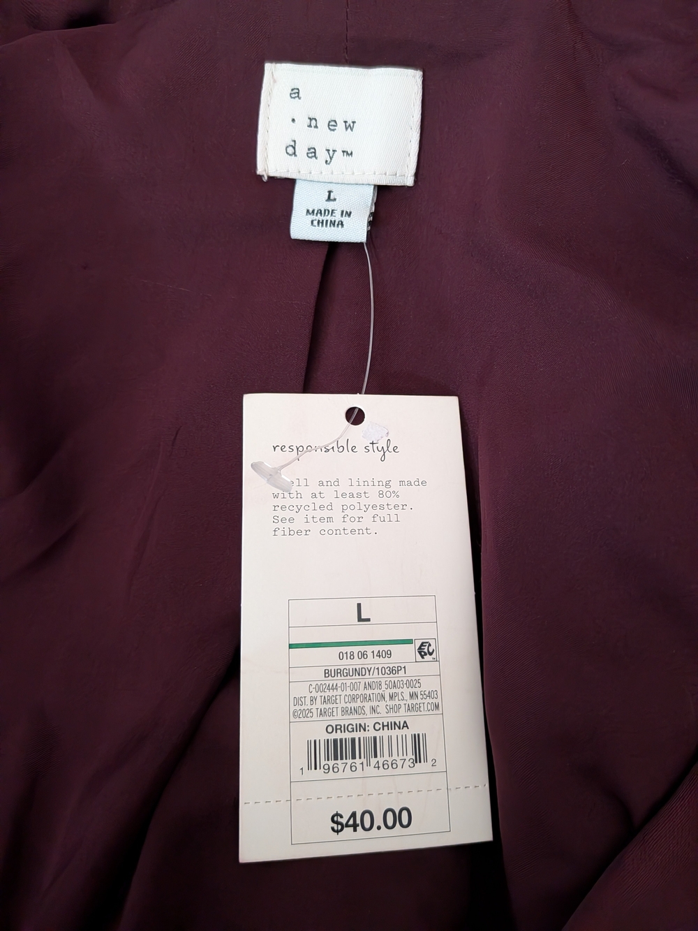 a new day Women's Burgundy Double-Breasted Blazer - Picture 3 of 7